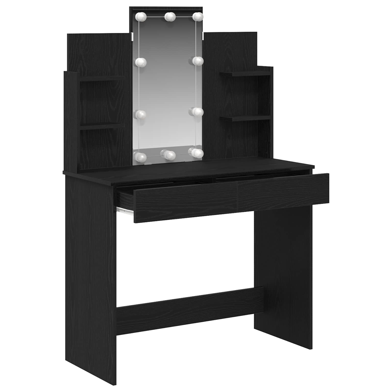 vidaXL Toaletka Czarny Dąb 96 x 39 x 142 cm Materiał drewnopochodny
