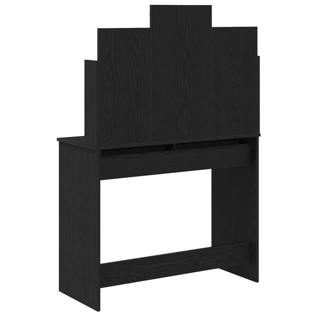 vidaXL Toaletka Czarny Dąb 96 x 39 x 142 cm Materiał drewnopochodny