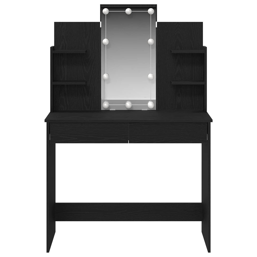 vidaXL Toaletka Czarny Dąb 96 x 39 x 142 cm Materiał drewnopochodny
