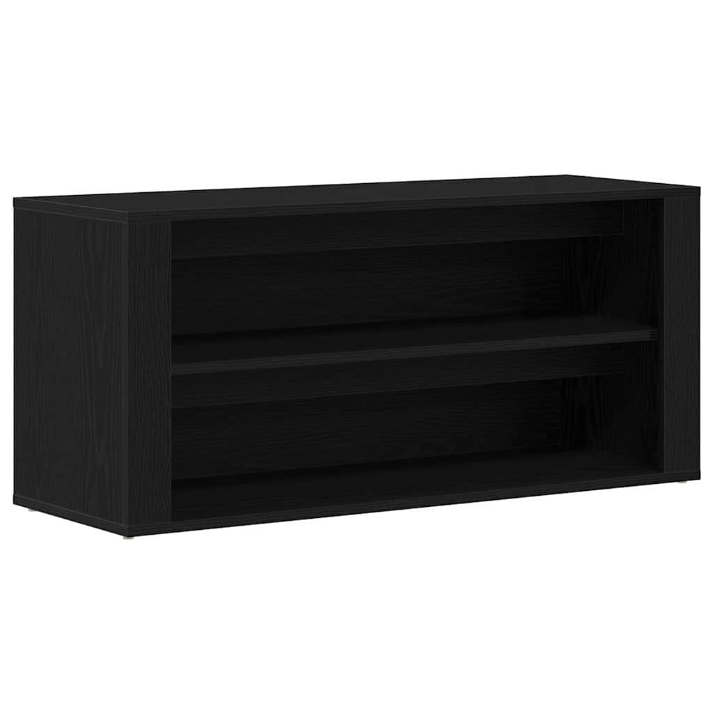 vidaXL Ławka na buty Czarny dąb 100x35x45 cm Drewno klejone