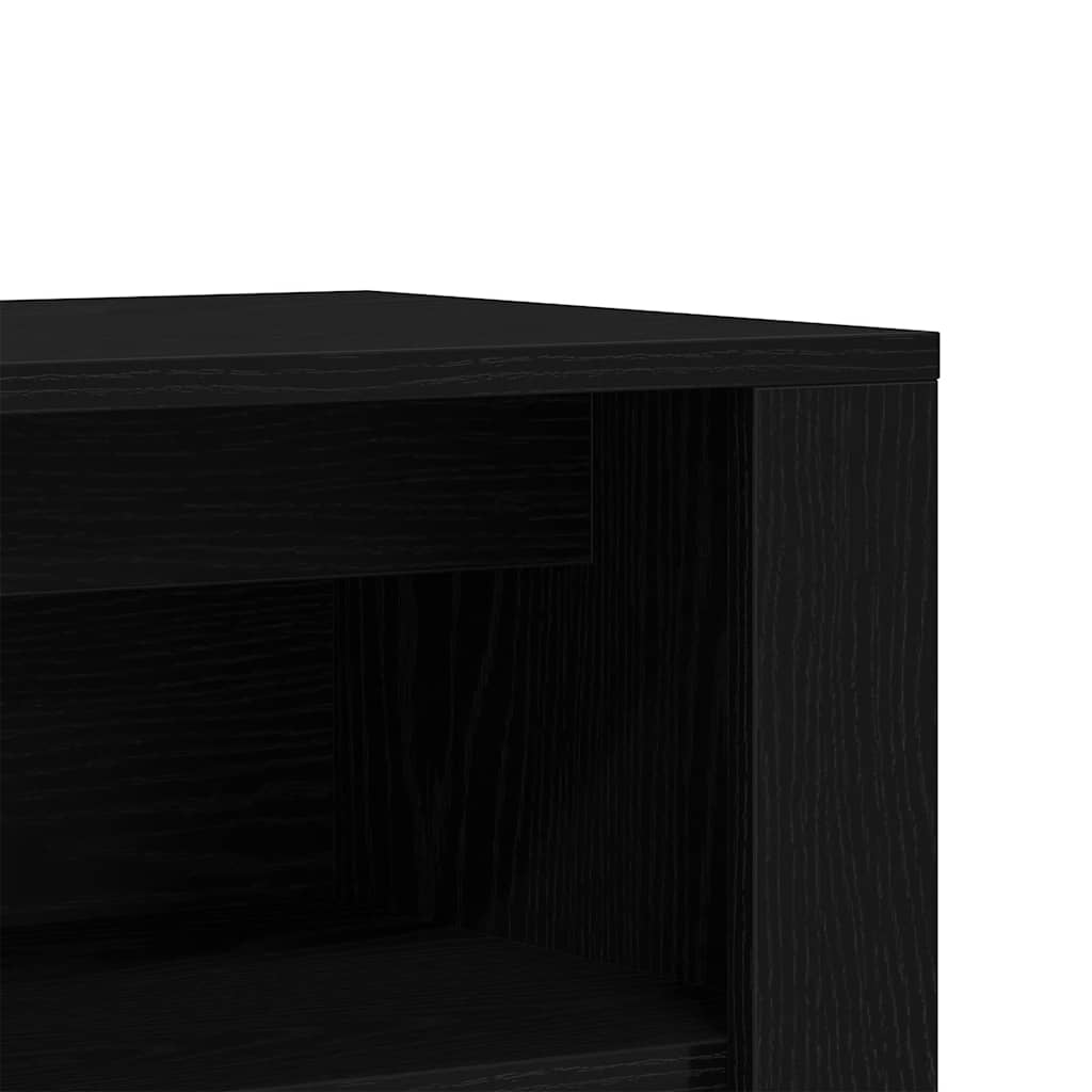 vidaXL Ławka na buty Czarny dąb 100x35x45 cm Drewno klejone