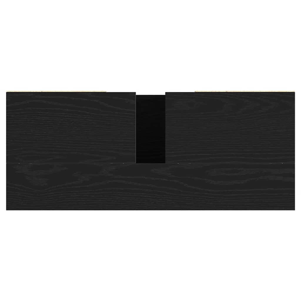 vidaXL Szafka pod zlew czarny dąb 80x33x60 cm Drewno klejone
