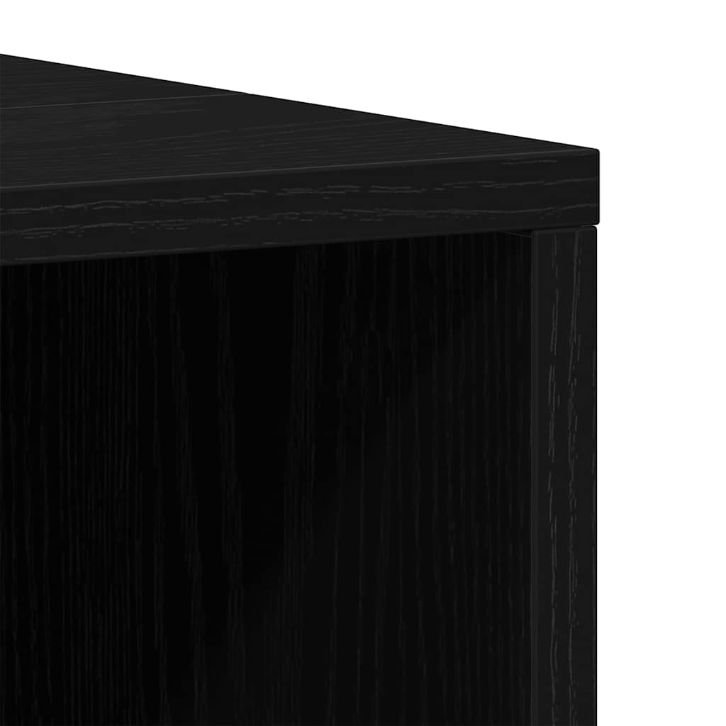 vidaXL Szafka pod zlew czarny dąb 80x33x60 cm Drewno klejone