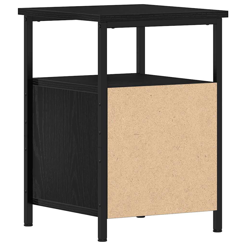vidaXL Szafki nocne 2 szt. Dąb czarny 34x35,5x50 cm Drewno klejone
