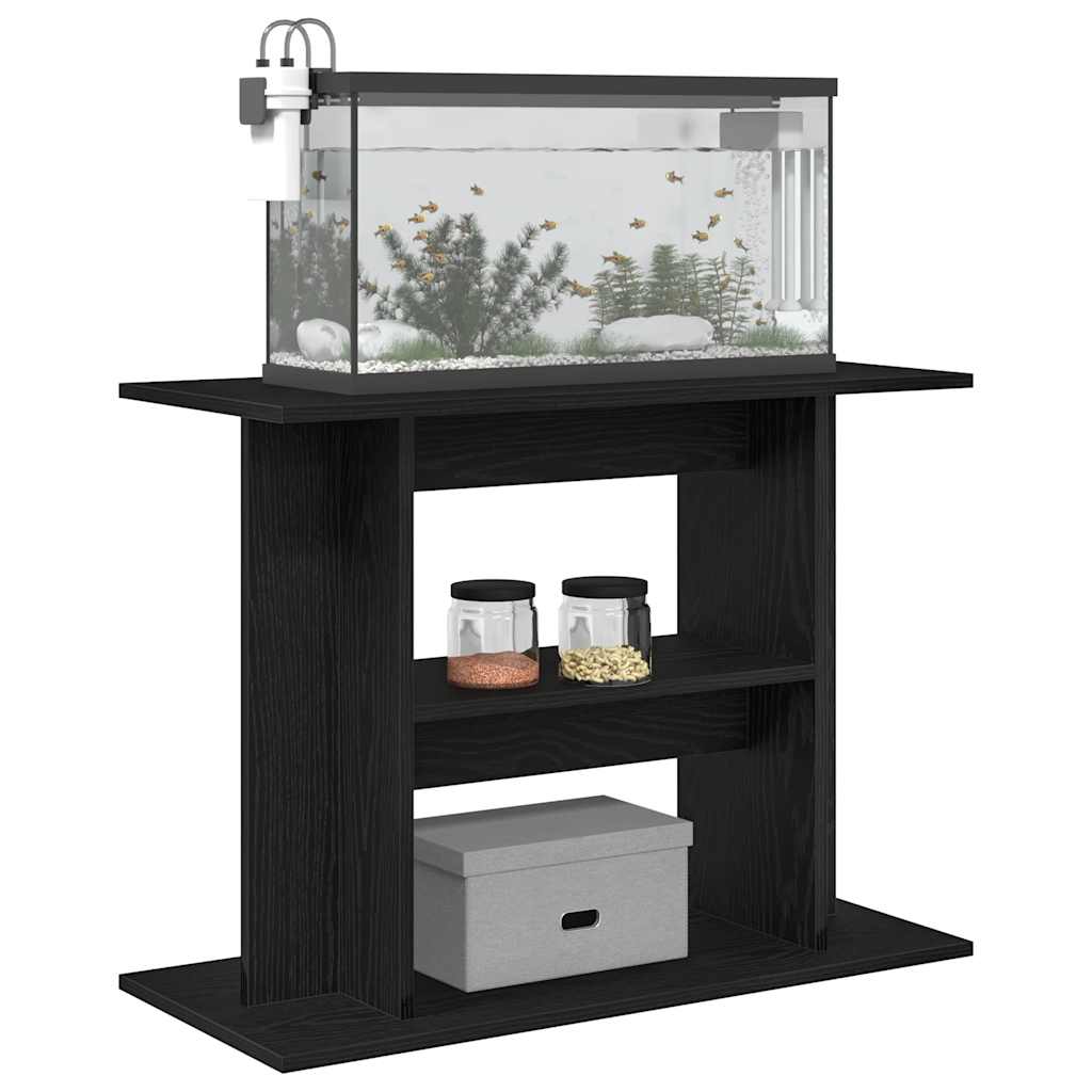 vidaXL Szafka pod akwarium, czarny dąb, 80x35x60 cm