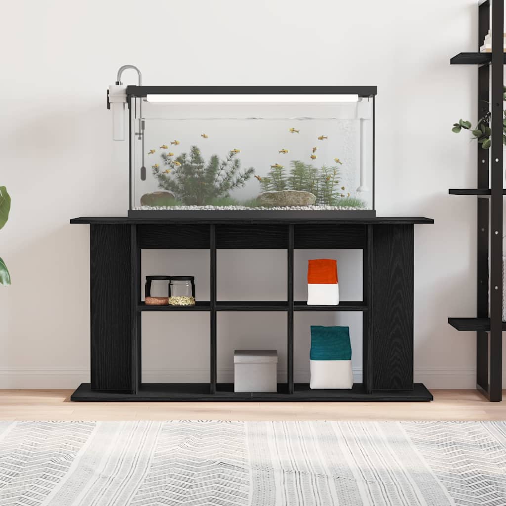 vidaXL Stojak pod akwarium, czarny dąb, 120x40x60 cm, drewno klejone