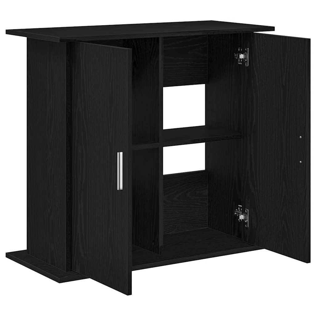 vidaXL Stojak pod akwarium, czarny dąb, 81x36x73 cm, drewno konstrukcyjne