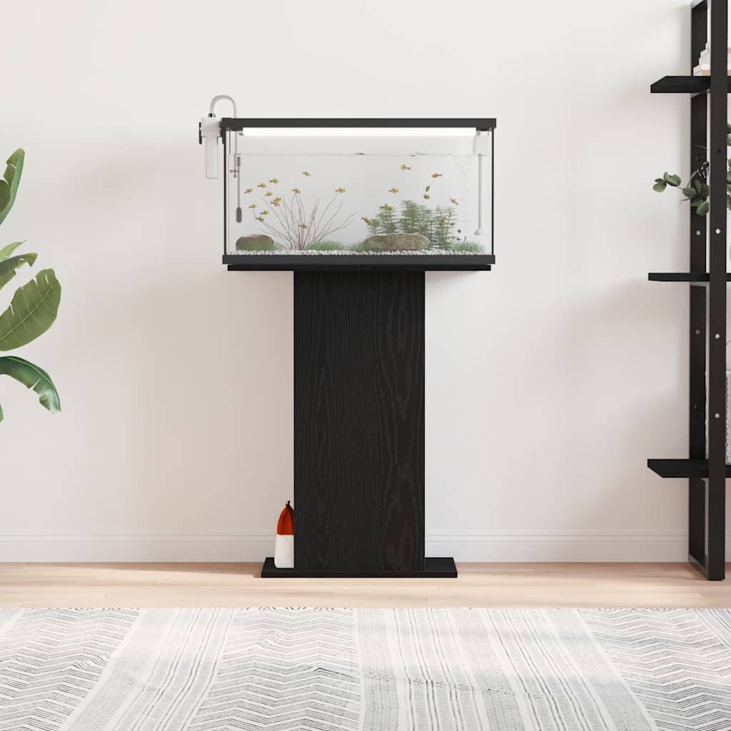 vidaXL Szafka pod akwarium, czarny dąb, 60,5x36x72,5 cm