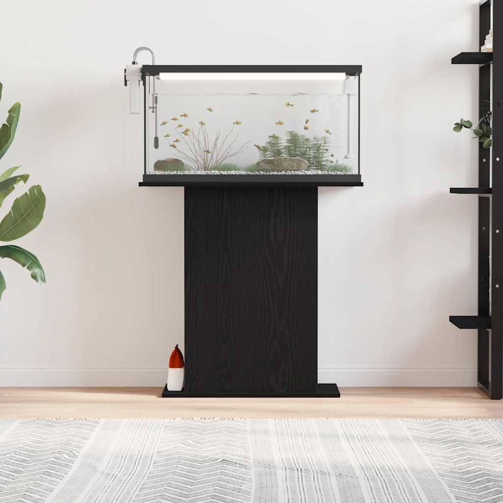 vidaXL Stojak pod akwarium czarny dąb 75x36x72,5 cm Drewno konstrukcyjne