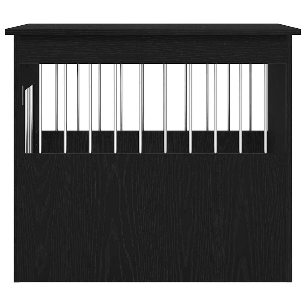 vidaXL Meble do klatki dla psa Czarny dąb 55x75x65 cm Drewno klejone