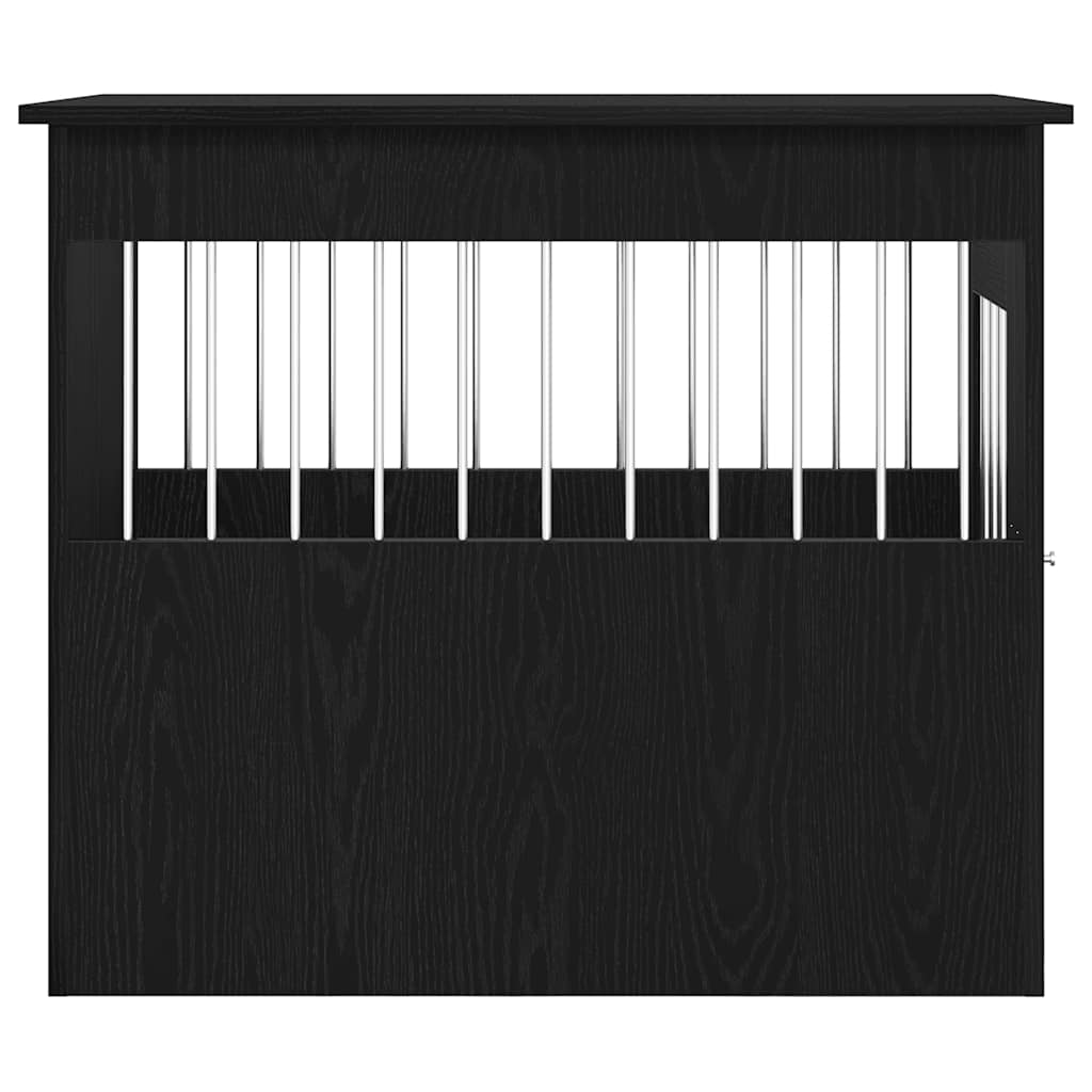 vidaXL Meble do klatki dla psa czarny dąb 55x80x68 cm drewno klejone