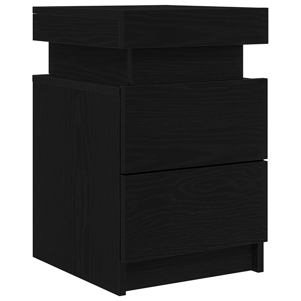 vidaXL Szafka Nocna Czarny Dąb 35 x 39 x 55 cm Materiał drewnopochodny