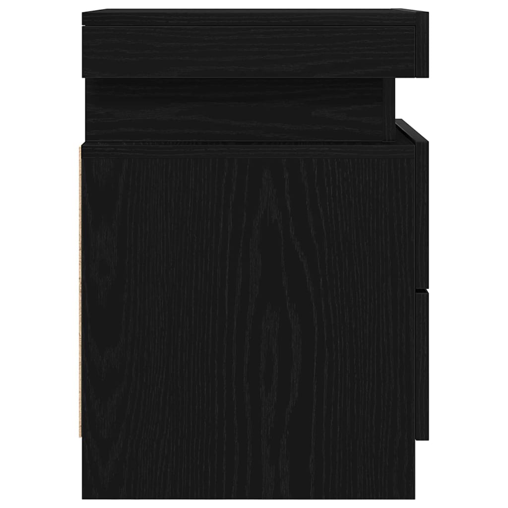 vidaXL Szafka Nocna Czarny Dąb 35 x 39 x 55 cm Materiał drewnopochodny