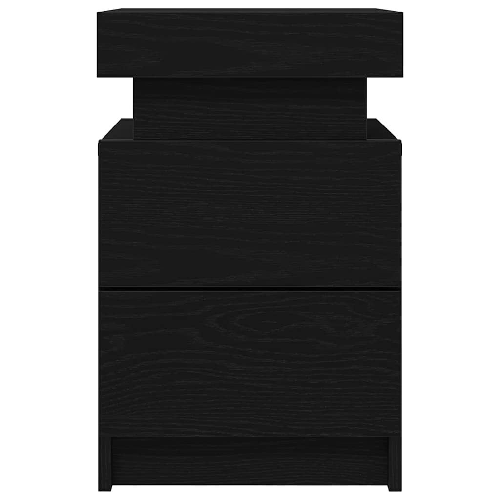 vidaXL Szafka Nocna z szufladą 2 pcs Czarny Dąb 35 x 39 x 55 cm