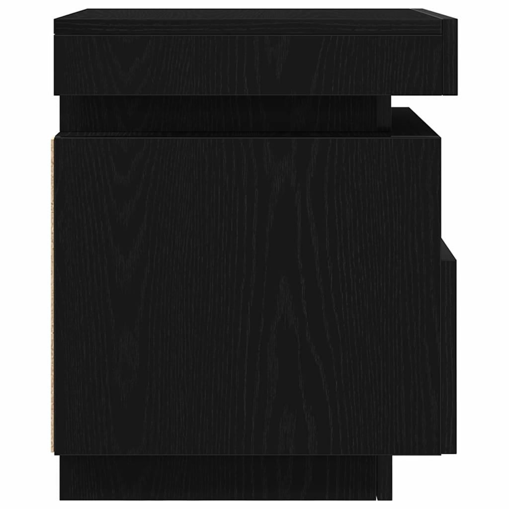 vidaXL Szafka Nocna z szufladą 2 pcs Czarny Dąb 40 x 39 x 48,5 cm