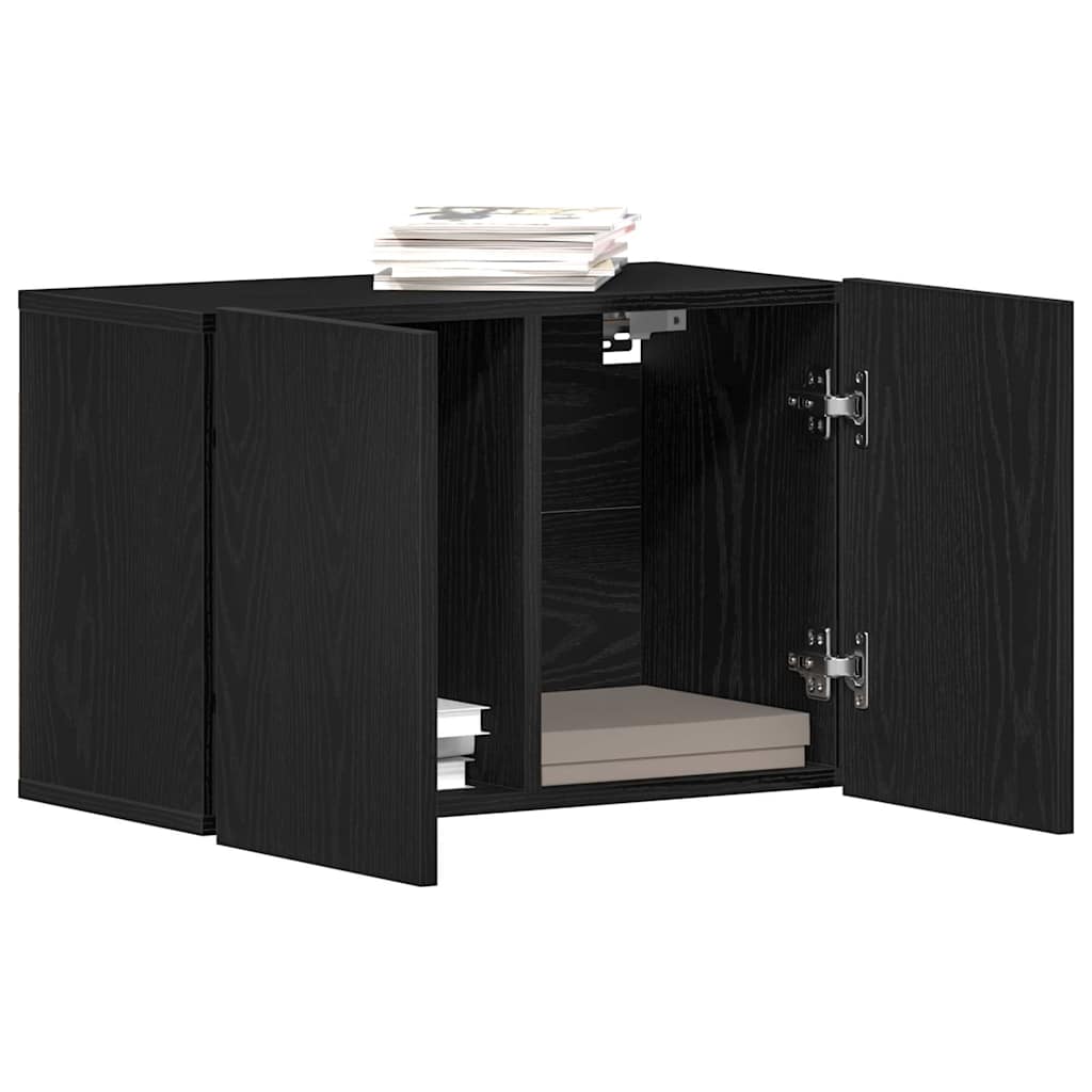 vidaXL Szafka RTV Czarny Dąb 60x30x41 cm Drewno klejone