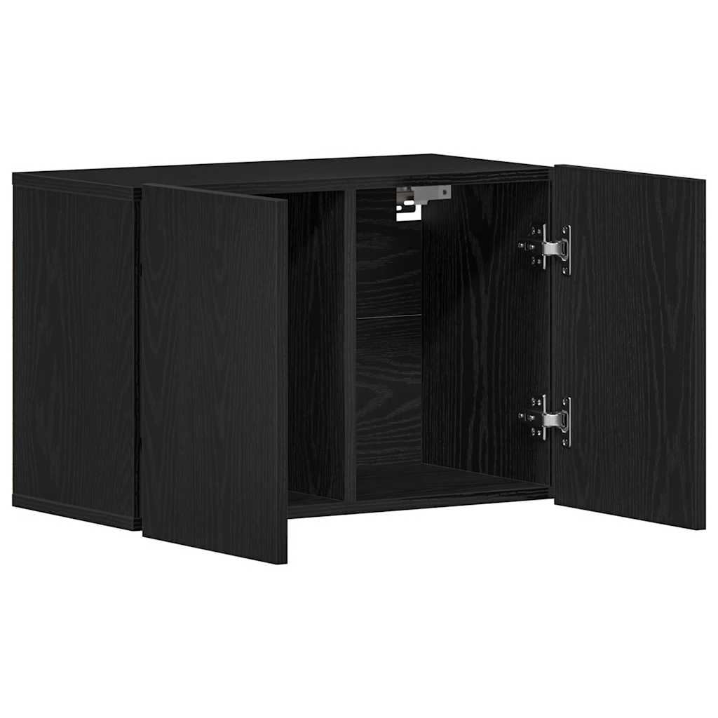 vidaXL Szafka RTV Czarny Dąb 60x30x41 cm Drewno klejone