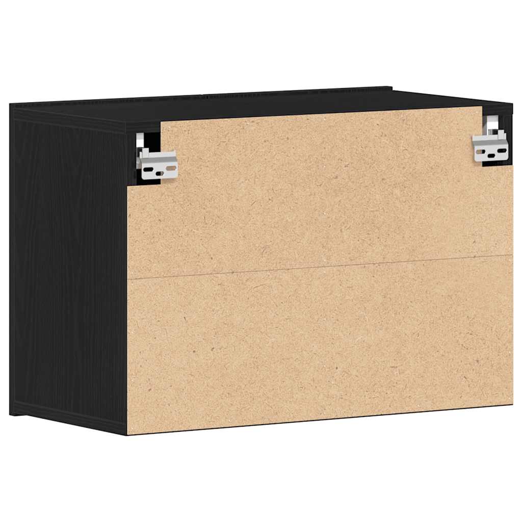 vidaXL Szafka RTV Czarny Dąb 60x30x41 cm Drewno klejone