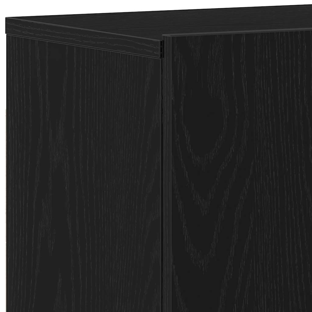 vidaXL Szafka RTV Czarny Dąb 60x30x41 cm Drewno klejone