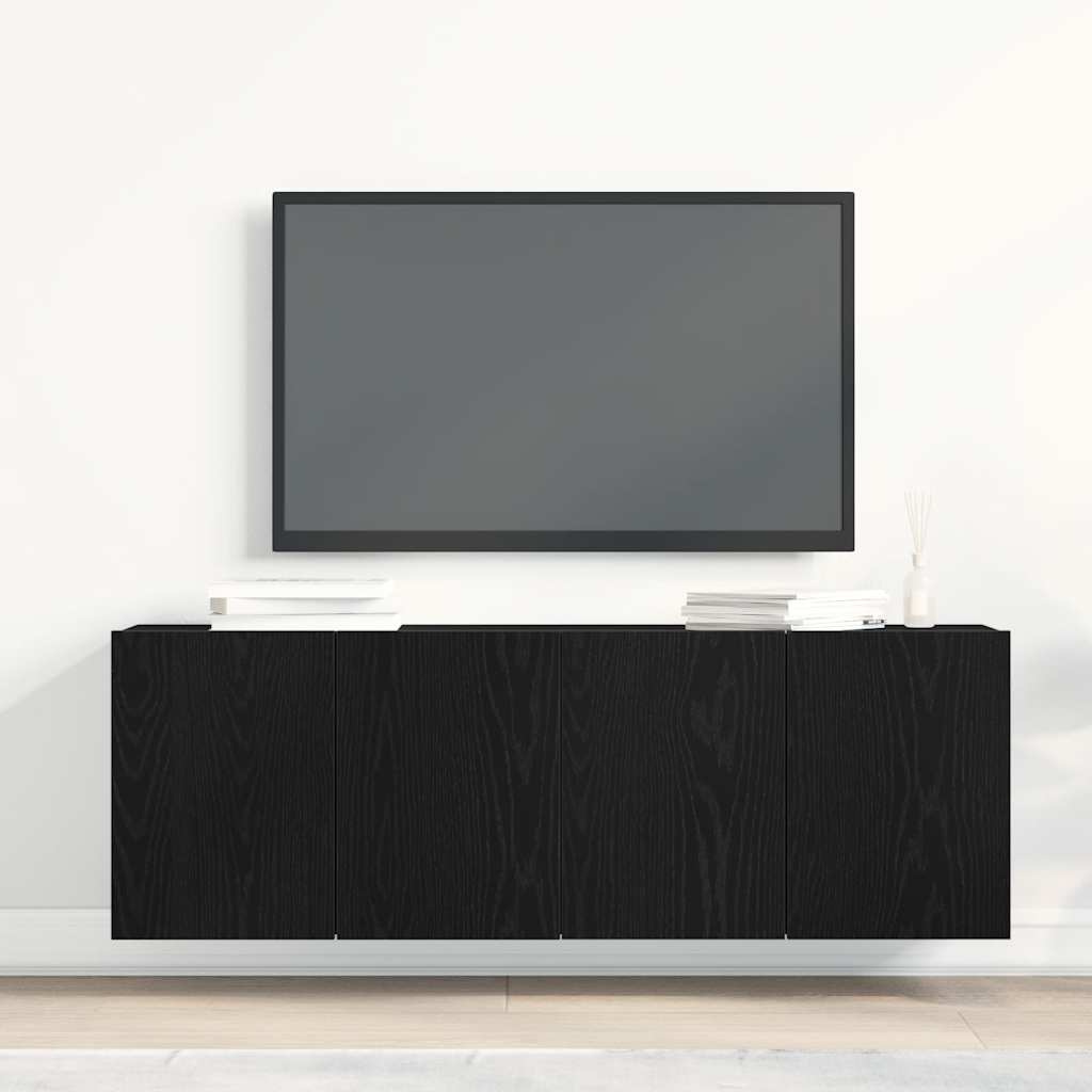 vidaXL Szafki RTV 2 szt. Dąb czarny 120x30x41 cm Drewno klejone
