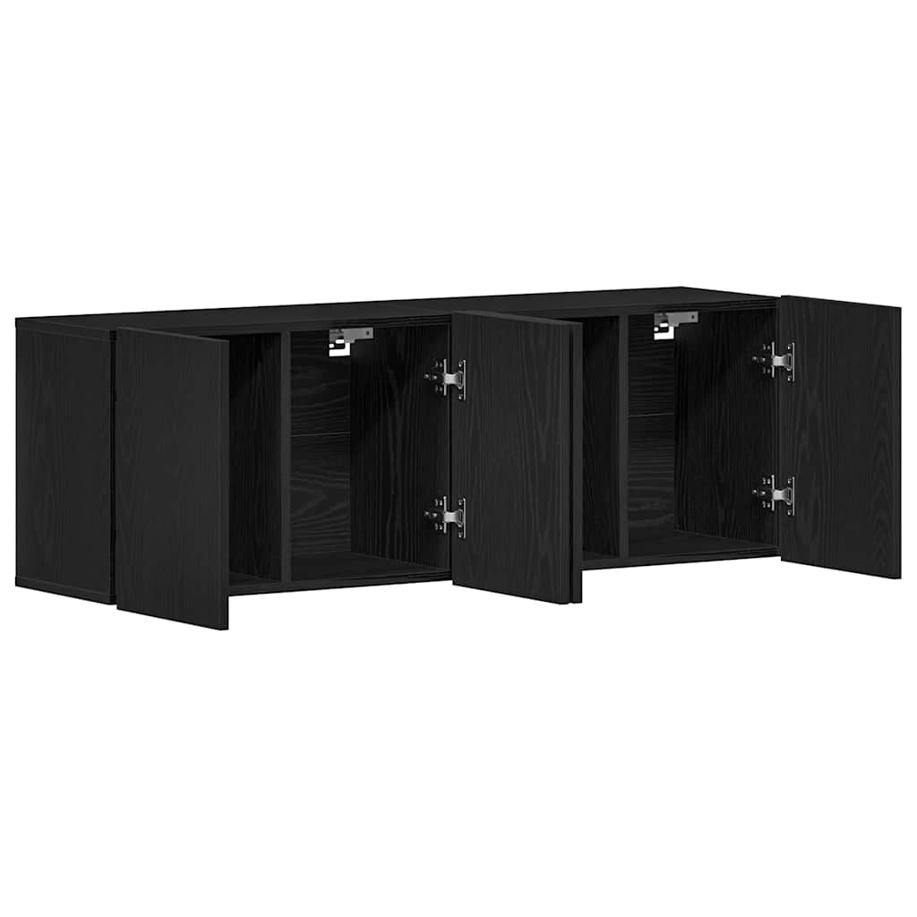 vidaXL Szafki RTV 2 szt. Dąb czarny 120x30x41 cm Drewno klejone