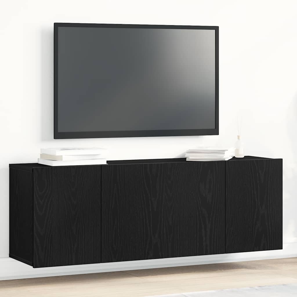 vidaXL Szafki RTV 2 szt. Dąb czarny 120x30x41 cm Drewno klejone