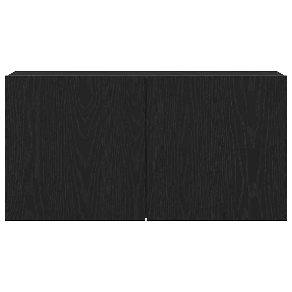 vidaXL Szafka RTV Czarny Dąb 80x30x41 cm Drewno klejone