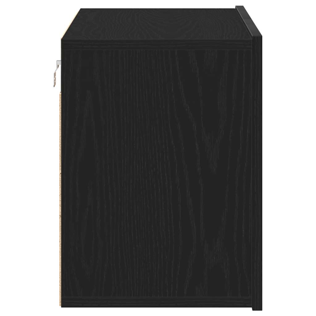 vidaXL Szafka RTV Czarny Dąb 80x30x41 cm Drewno klejone