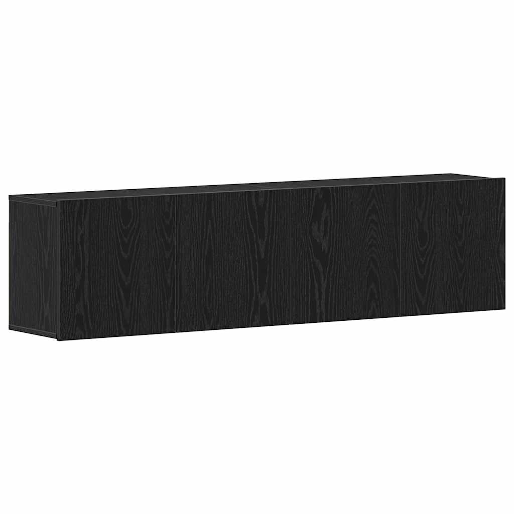 vidaXL Szafki RTV 2 szt. Dąb czarny 160x30x41 cm Drewno klejone