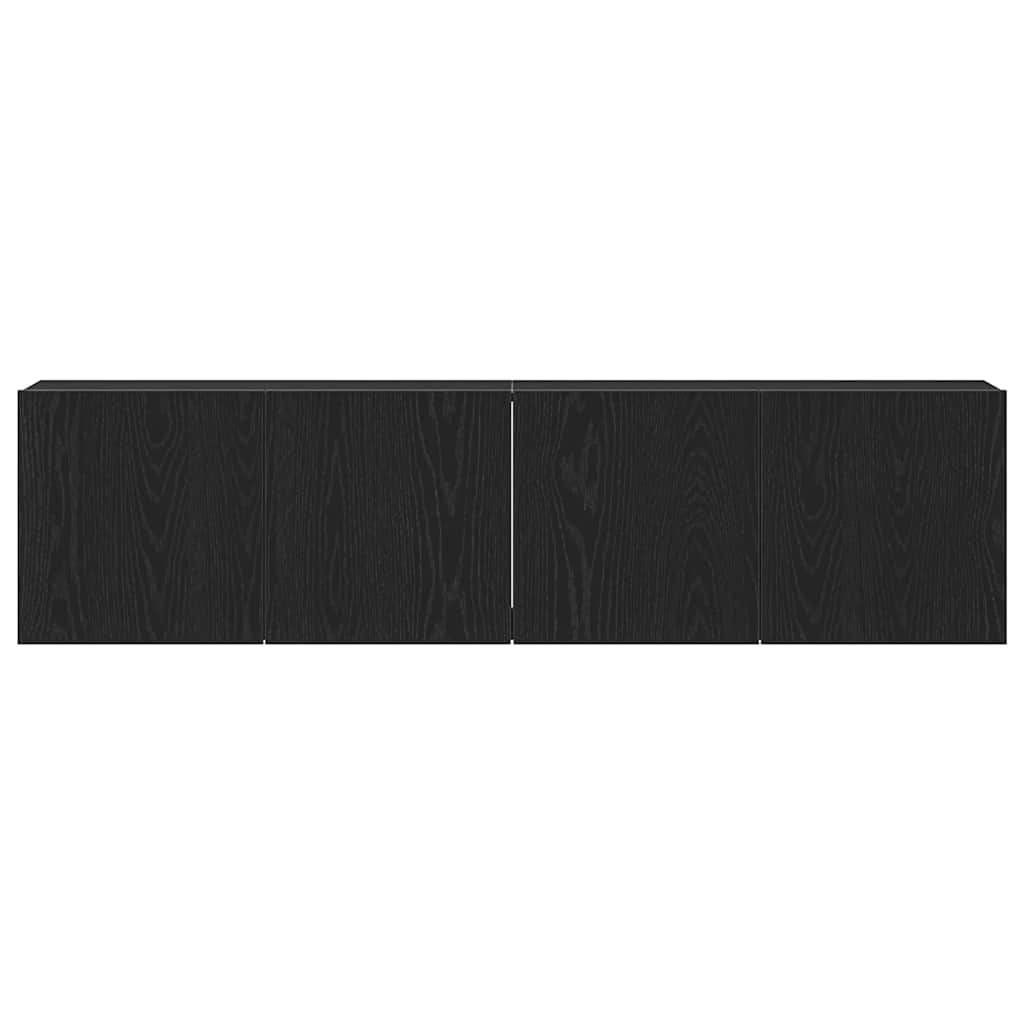 vidaXL Szafki RTV 2 szt. Dąb czarny 160x30x41 cm Drewno klejone