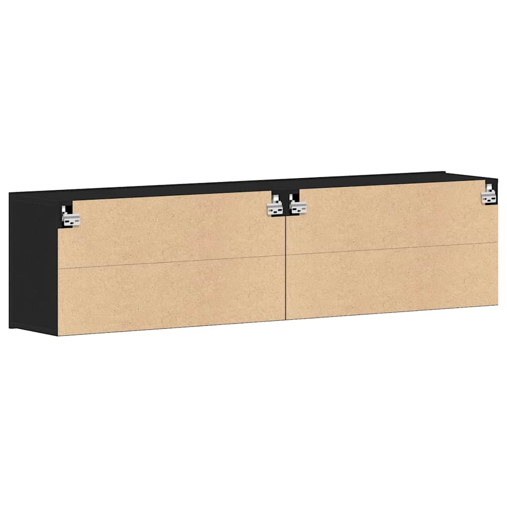 vidaXL Szafki RTV 2 szt. Dąb czarny 160x30x41 cm Drewno klejone