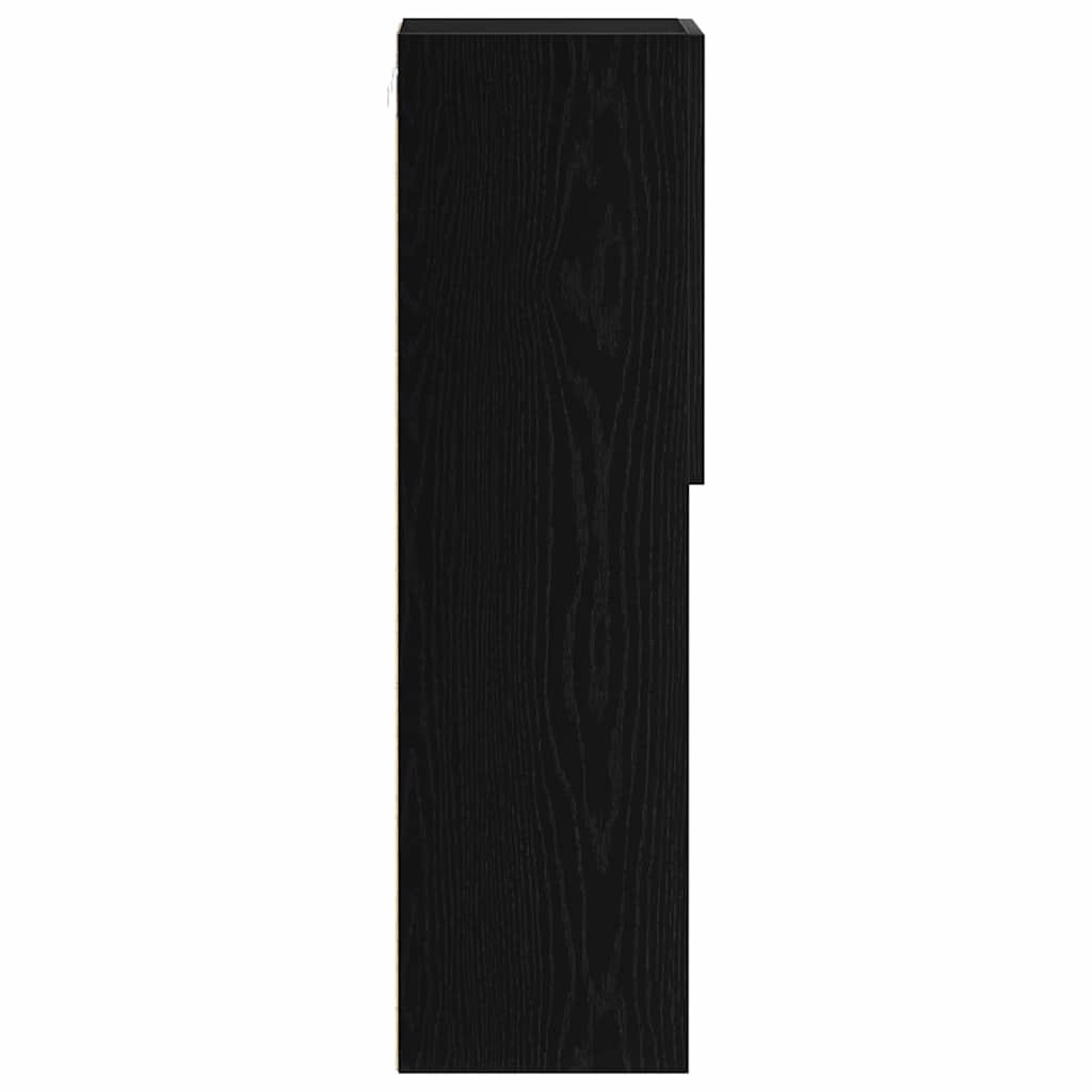 vidaXL Zestaw szafek RTV z LED 2 pcs Czarny Dąb 30,5 x 30 x 102 cm