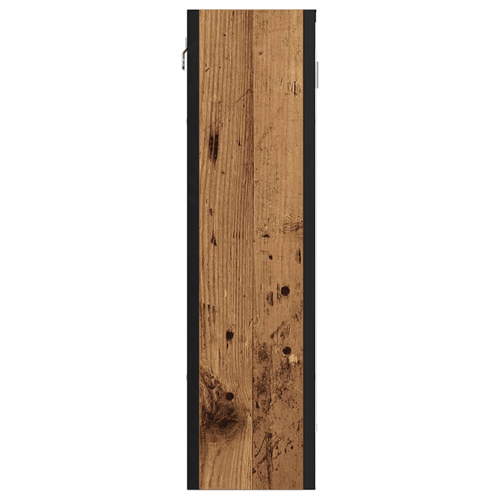 vidaXL Szafka łazienkowa z lustrem, stare drewno, 60x16x60 cm