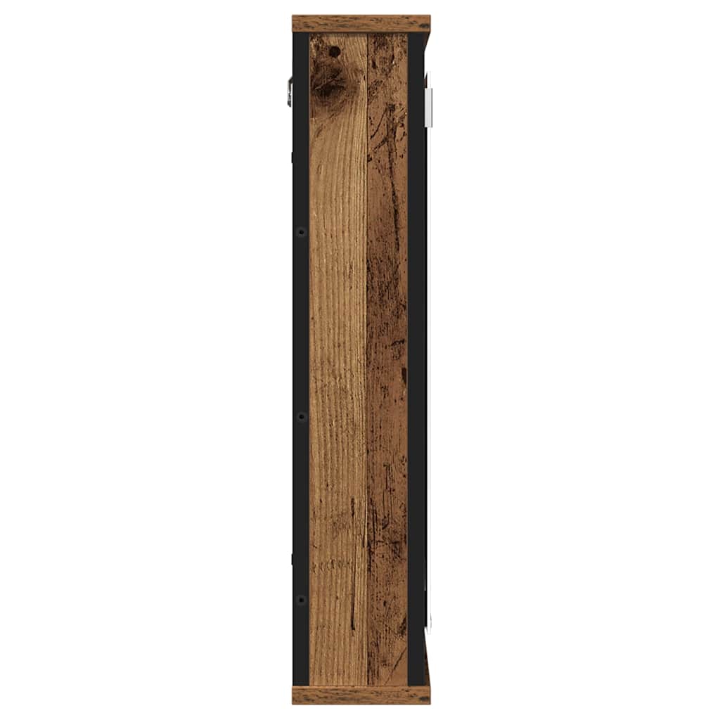 vidaXL Szafka łazienkowa z lustrem, stare drewno, 42x12x60 cm
