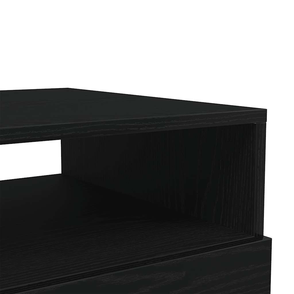 vidaXL Stolik kawowy z podświetleniem LED, czarny dąb, 50x49x40 cm