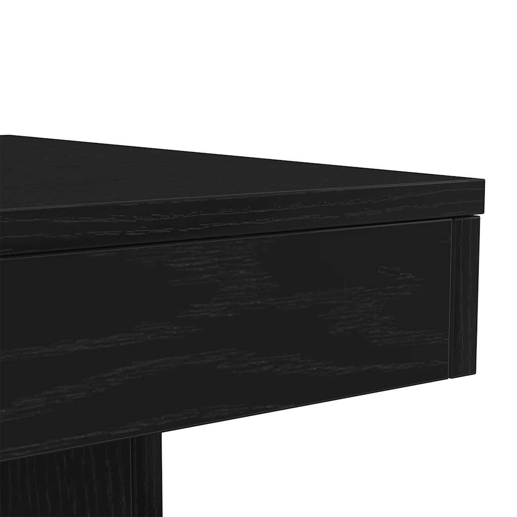 vidaXL Stolik kawowy z oświetleniem LED, czarny dąb, 50x50x40 cm