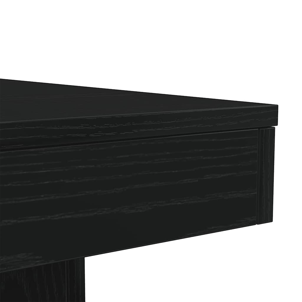 vidaXL Stolik kawowy z oświetleniem LED, czarny dąb, 90x50x40 cm