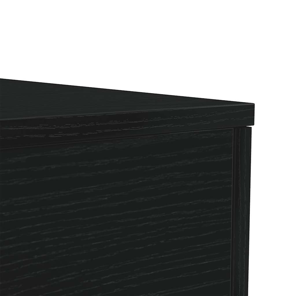 vidaXL Stolik kawowy z oświetleniem LED, czarny dąb, 50x50x40 cm