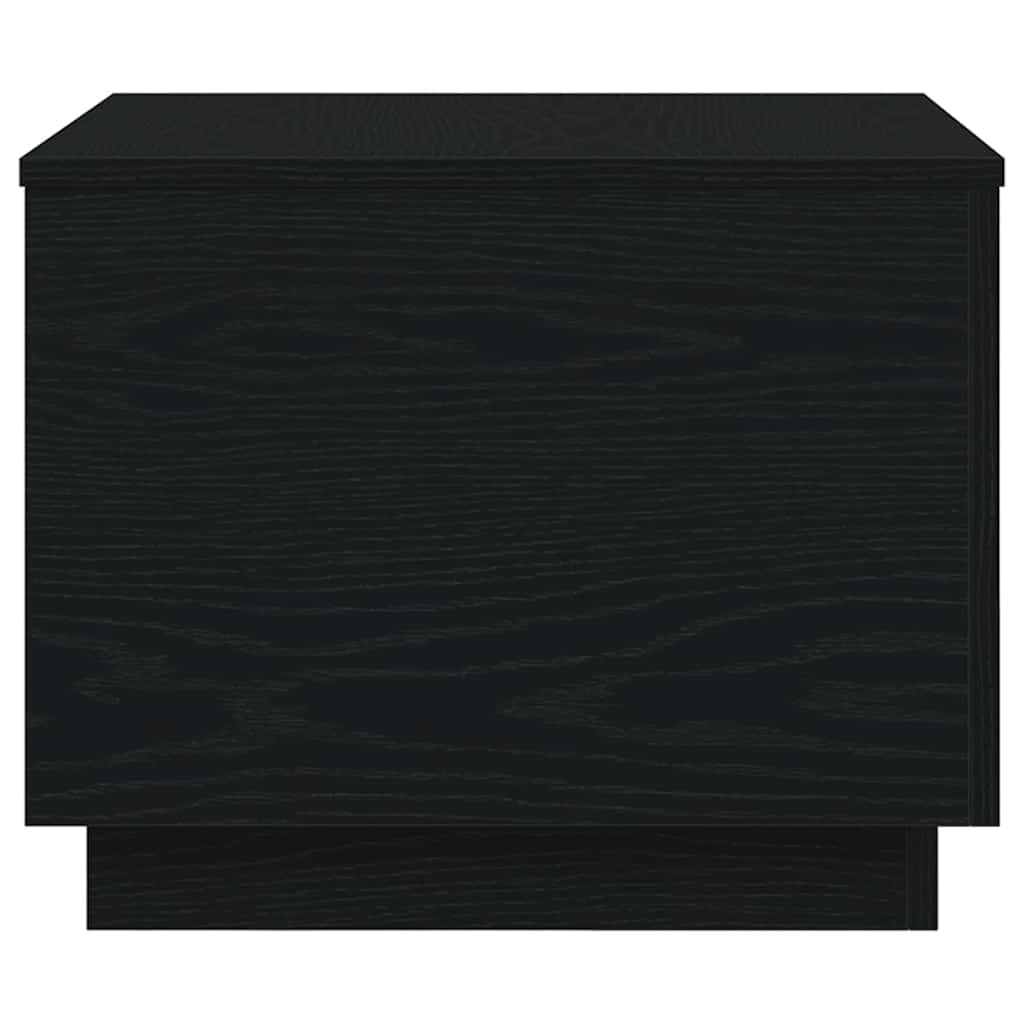 vidaXL Stolik kawowy z oświetleniem LED, czarny dąb, 50x50x40 cm