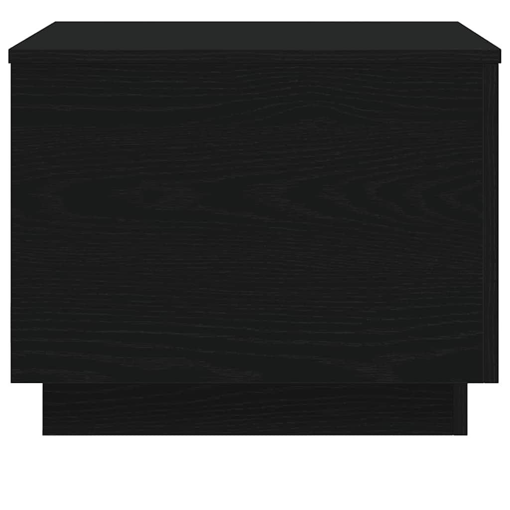 vidaXL Stolik kawowy z oświetleniem LED, czarny dąb, 50x50x40 cm