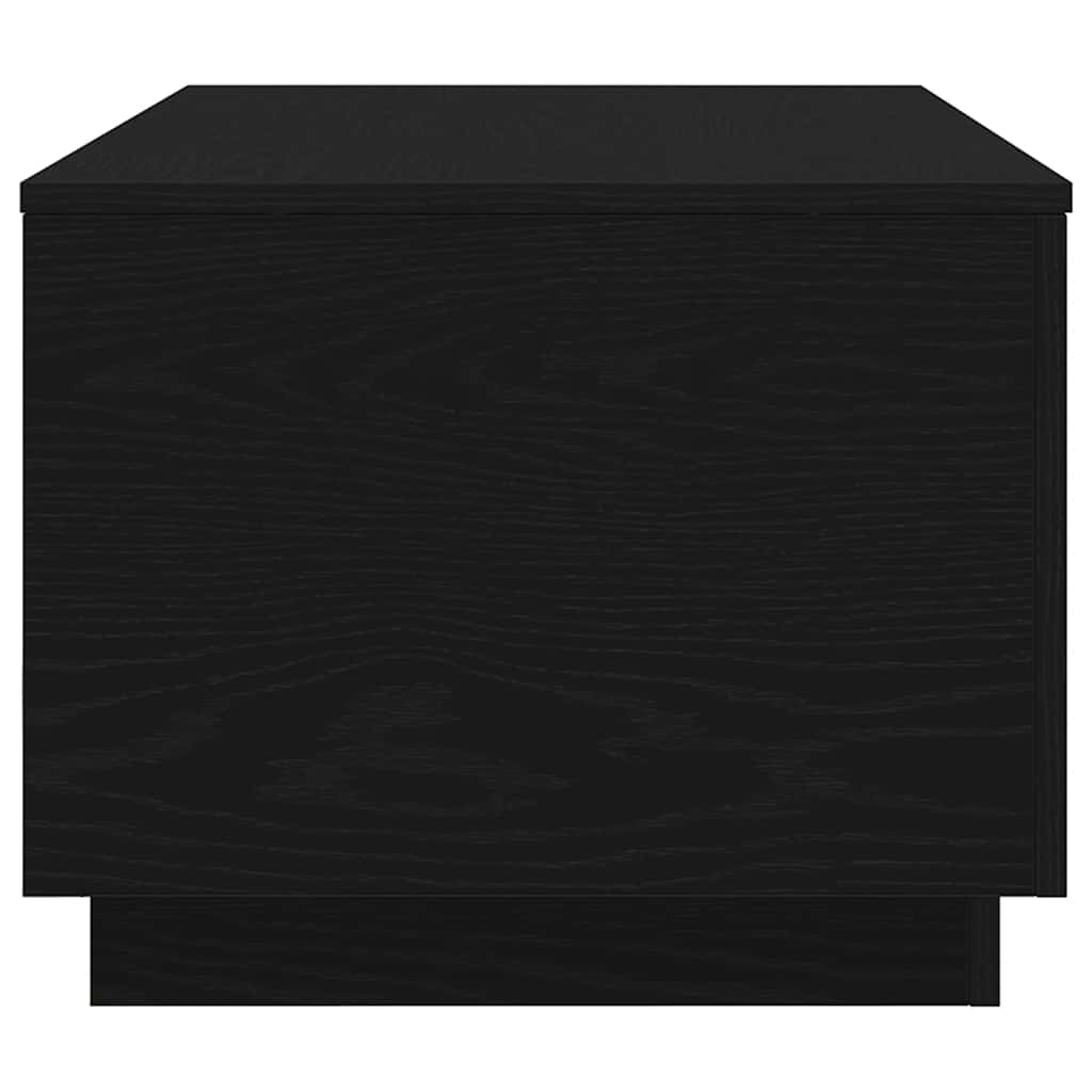 vidaXL Stolik kawowy z oświetleniem LED, czarny dąb, 90x50x40 cm