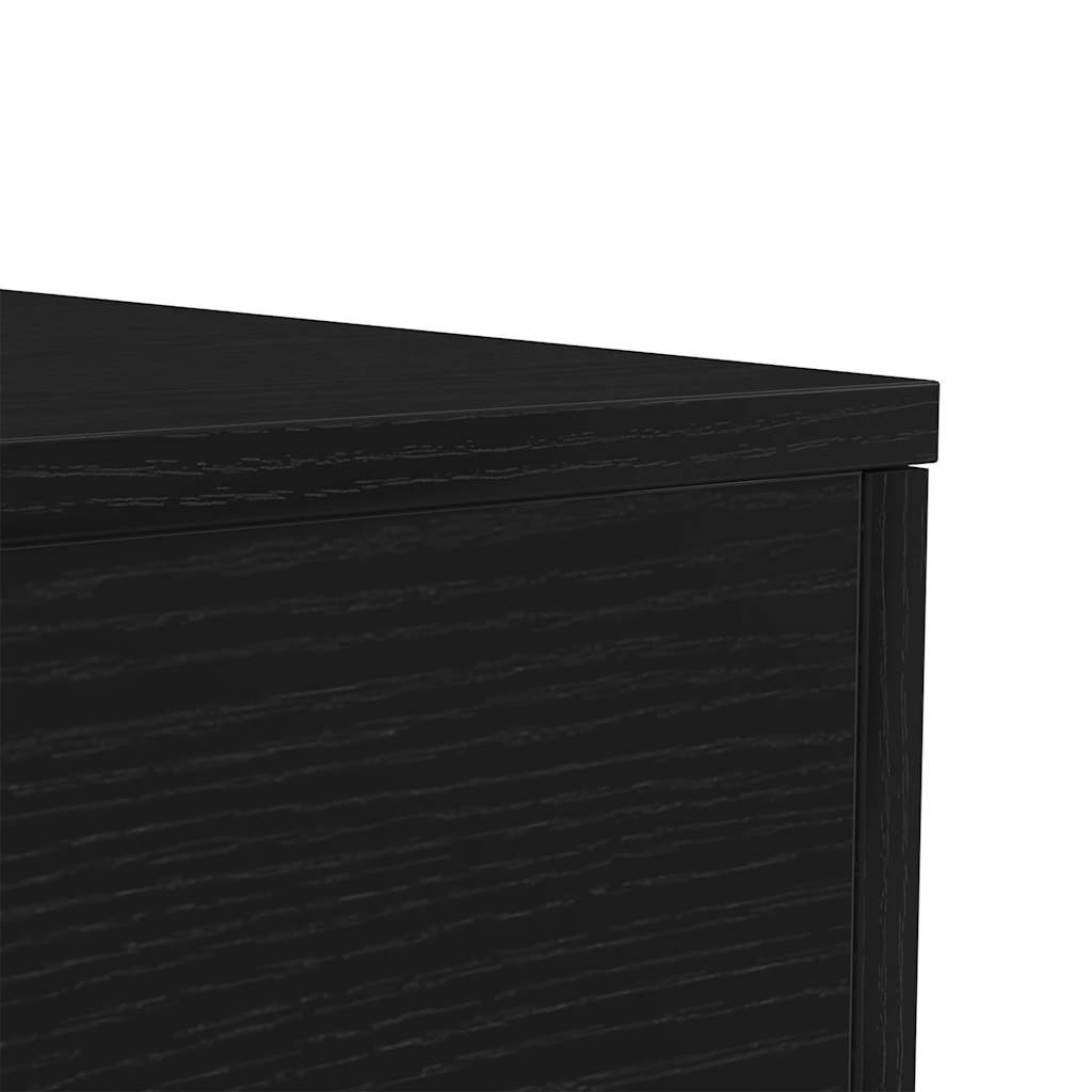 vidaXL Stolik kawowy z oświetleniem LED, czarny dąb, 90x50x40 cm