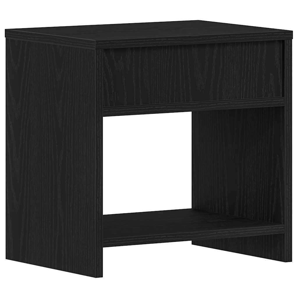 vidaXL Szafka nocna, czarny dąb, 40x30x40 cm, materiał drewnopochodny