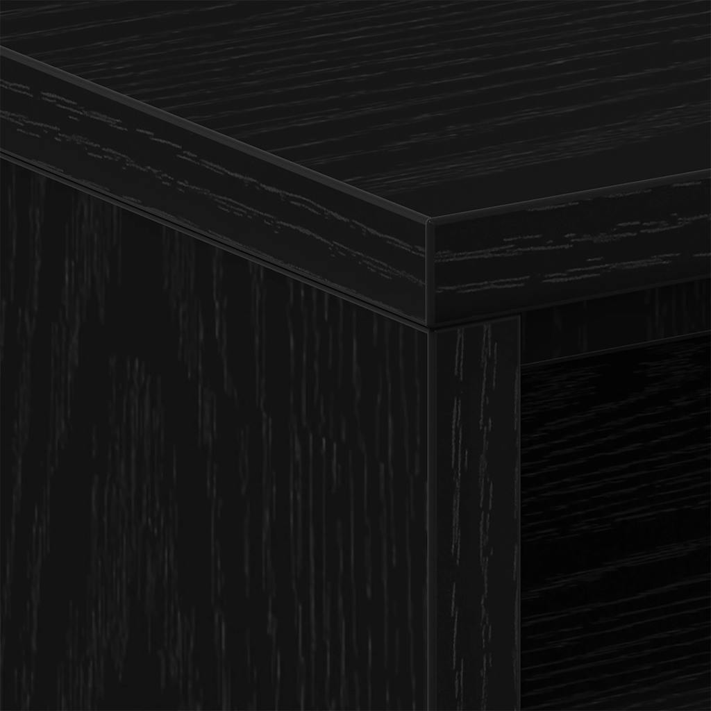 vidaXL Szafka nocna, czarny dąb, 40x30x40 cm, materiał drewnopochodny