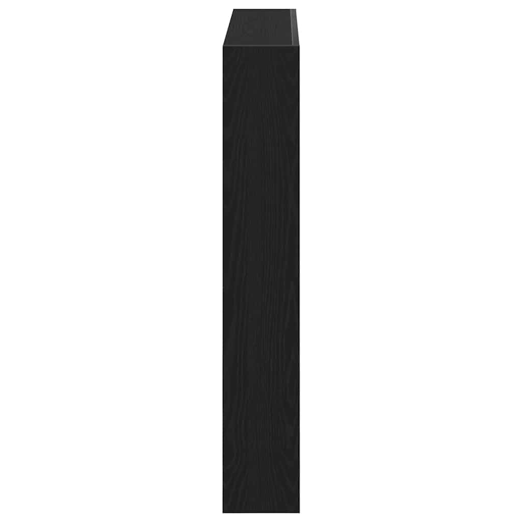 vidaXL Zagłówek z półkami i LED, czarny dąb, 100x17x102 cm
