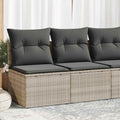 vidaXL 2-cz sofa ogrodowa z poduszkami, jasnoszary, rattan PE i akacja