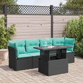 vidaXL 5-cz. zestaw wypoczynkowy do ogrodu, poduszki polirattan akacja