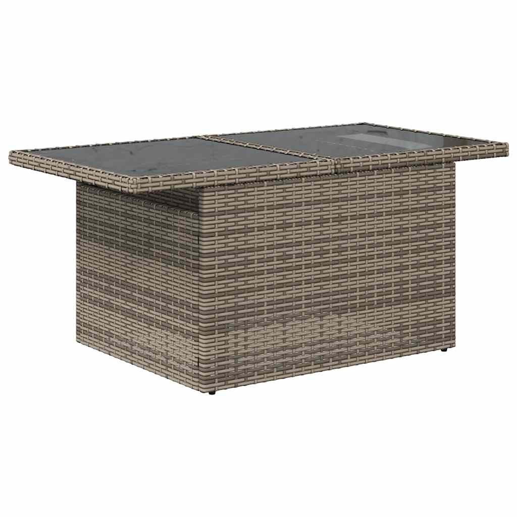 vidaXL 6-cz. zestaw mebli z poduszkami, szary, polirattan i akacja