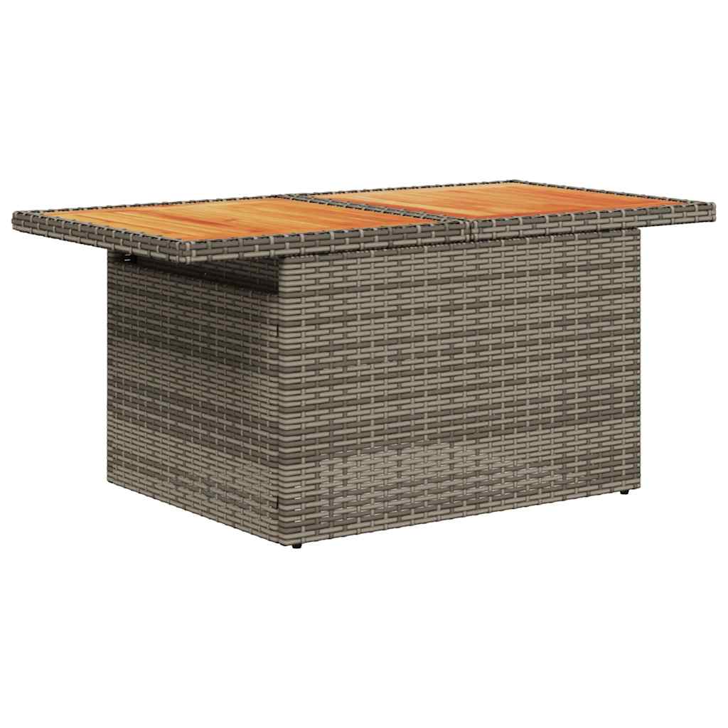 vidaXL 5-cz. zestaw wypoczynkowy do ogrodu, poduszki, szary rattan PE