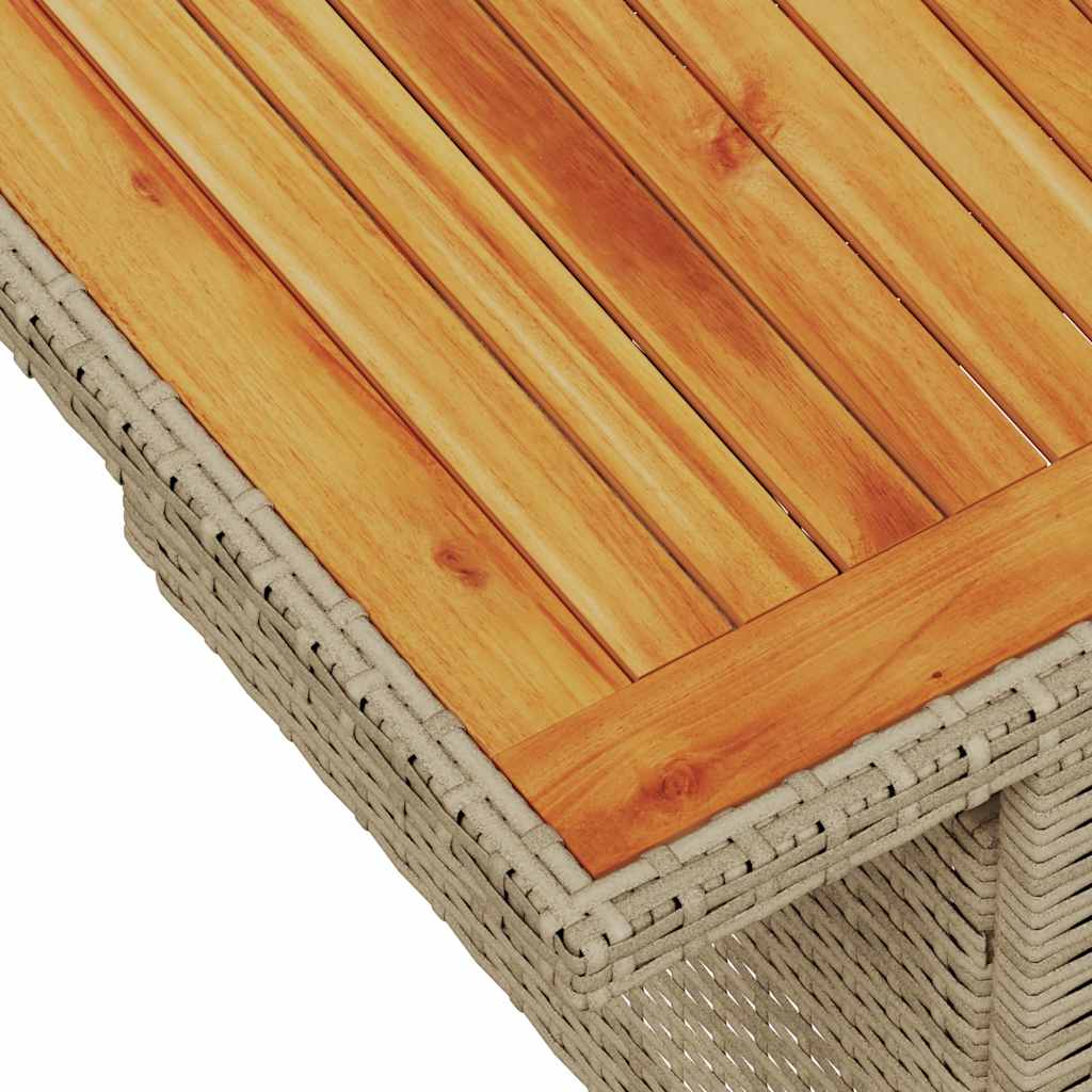 vidaXL 6-cz. zestaw mebli z poduszkami, beżowy, polirattan i akacja